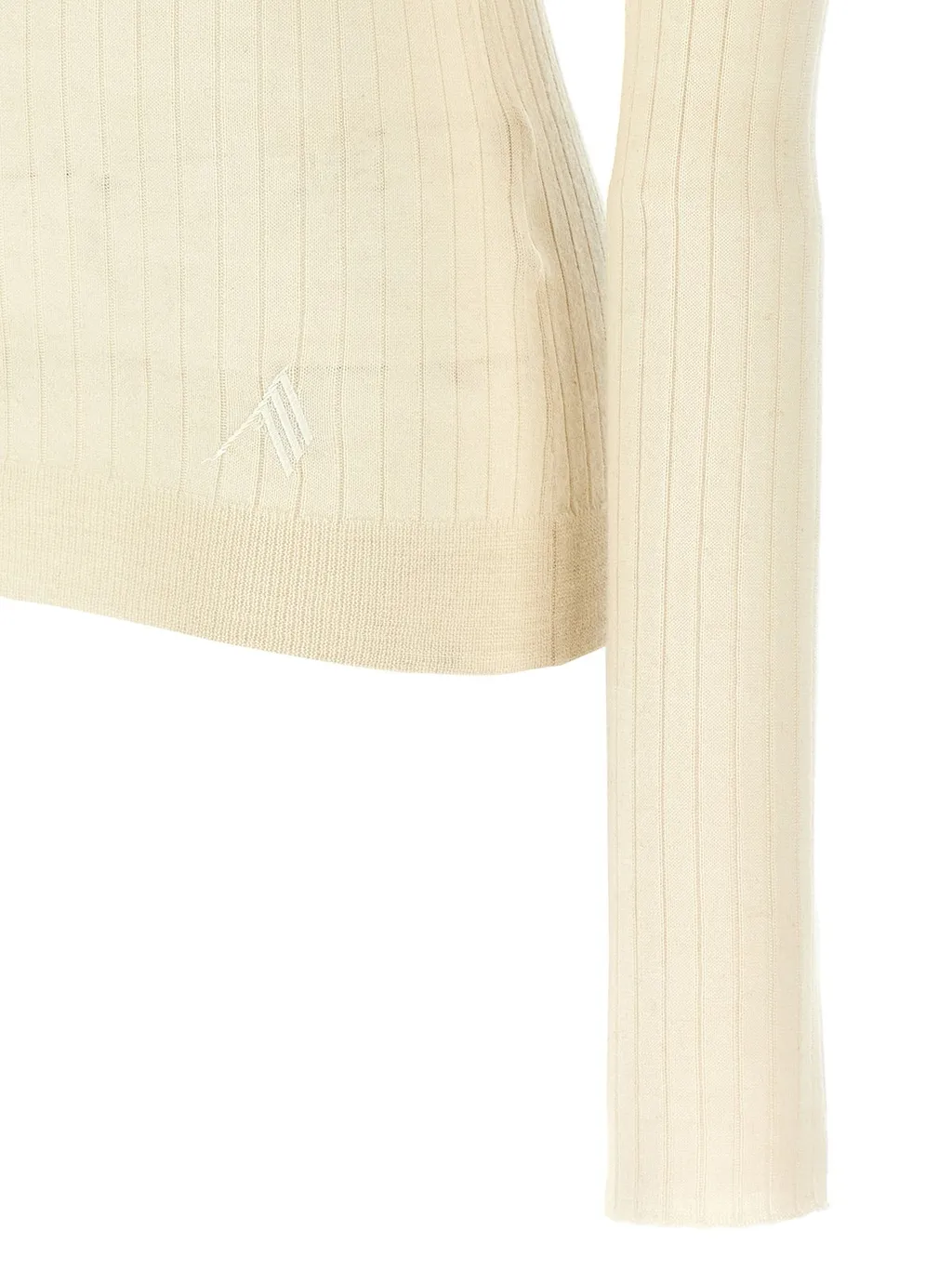Ribbed Knit Polo Shirt