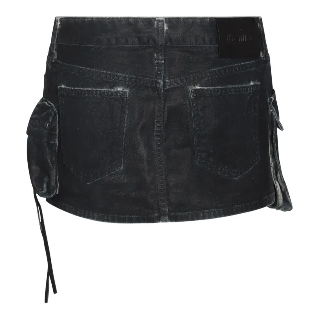 Denim Cargo Mini Skirt