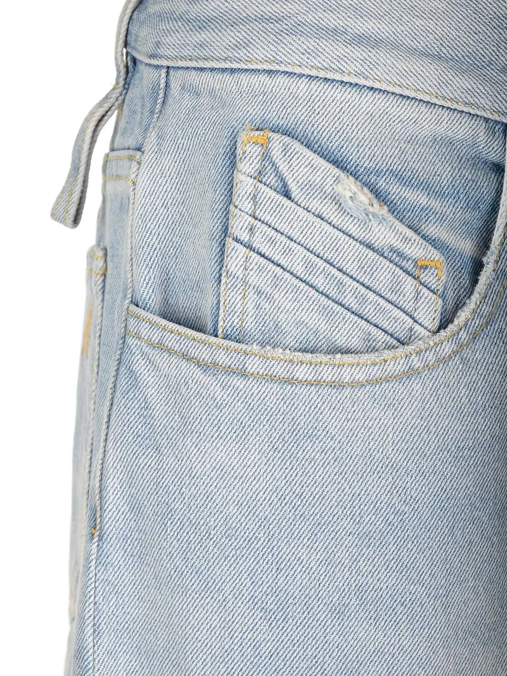 Wide-Leg Denim Jeans With Cut-Out Detail