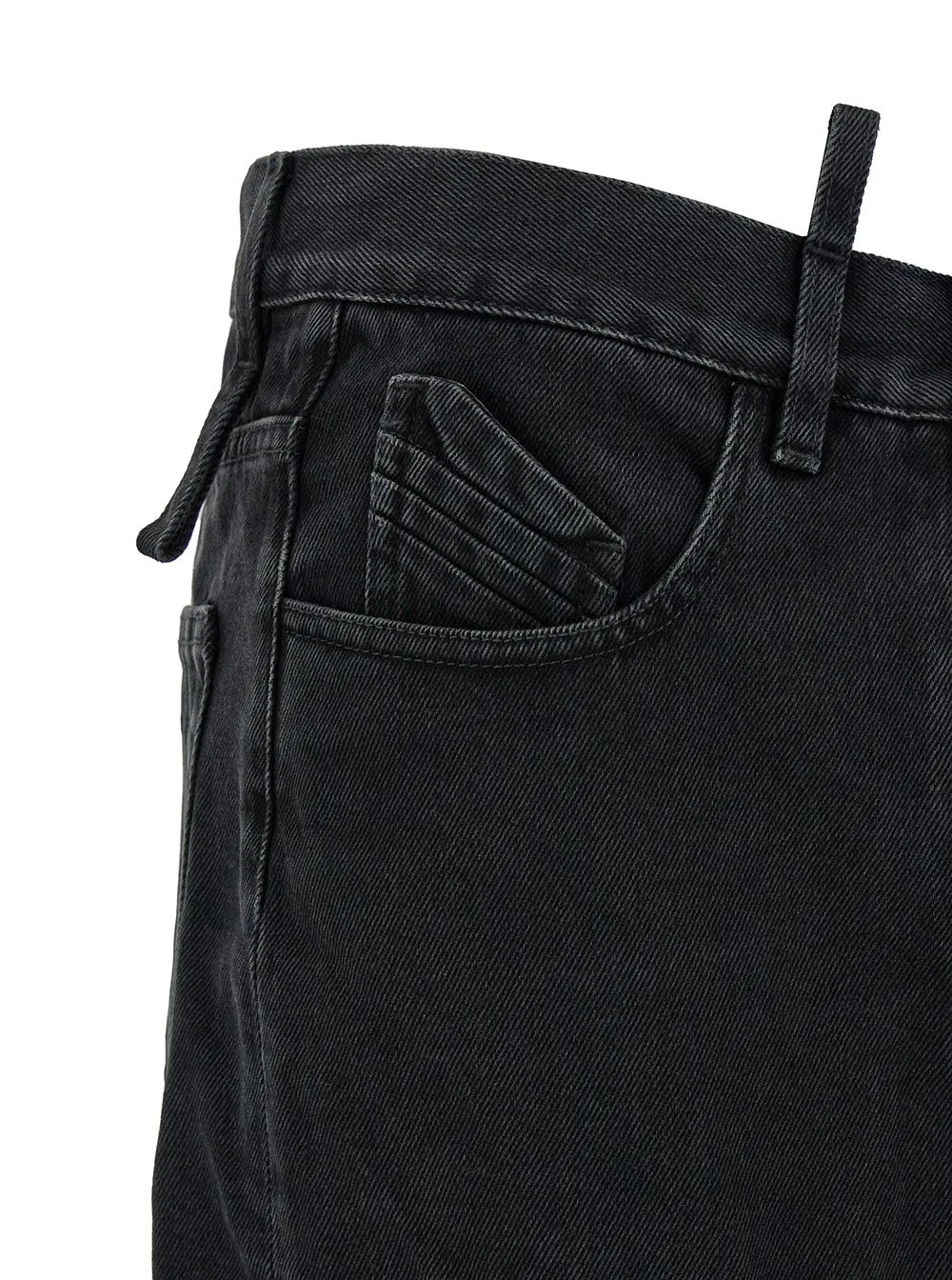 Cutout Denim Maxi Skirt