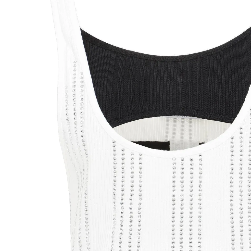 Mesh Tank Dress With Integrated Bra