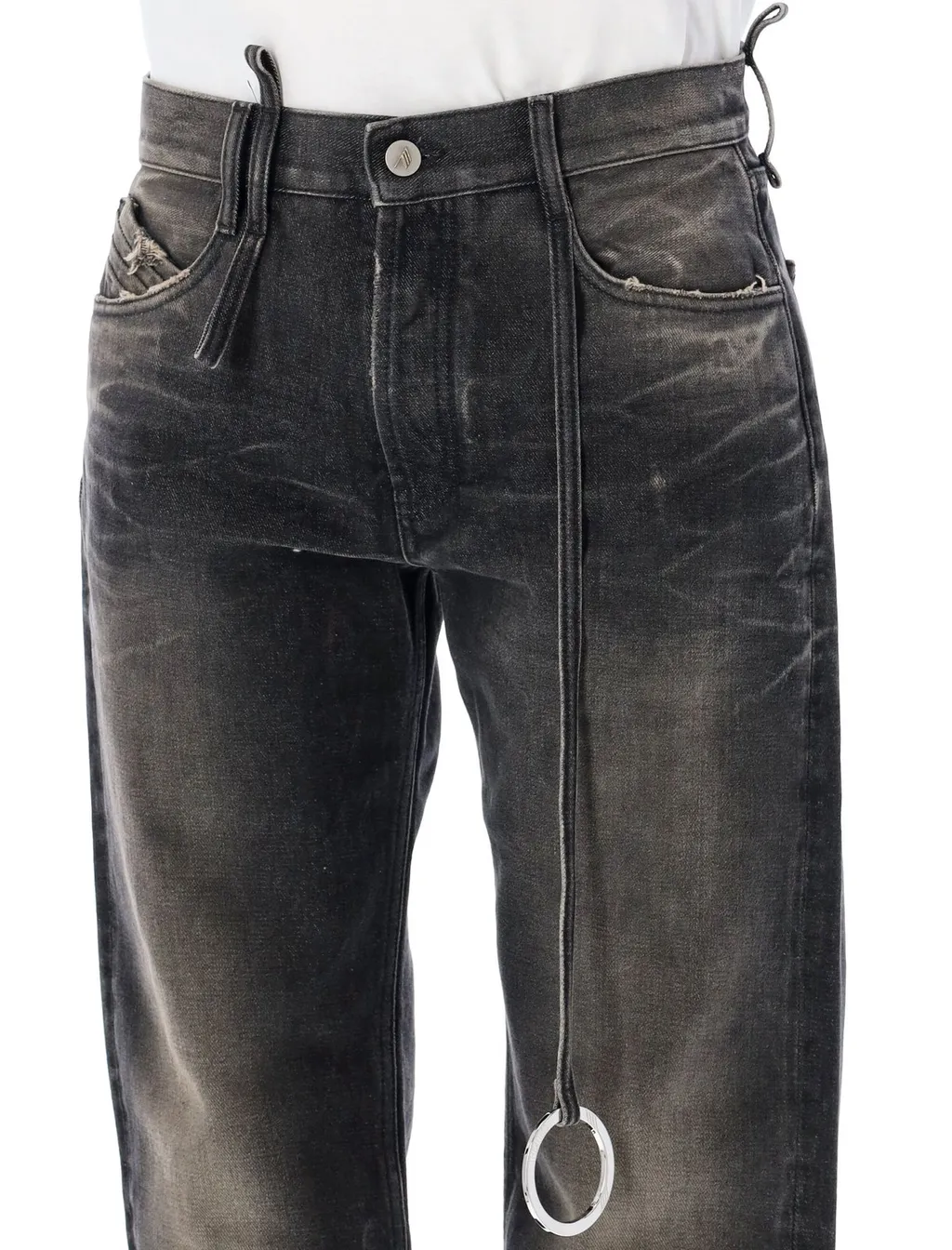 Flared Jeans With Ring Detail