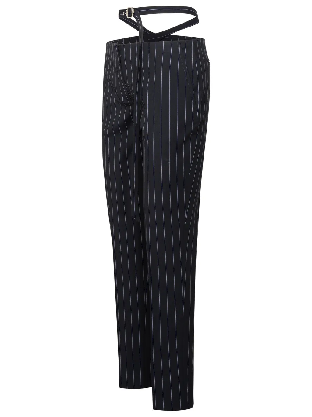 Striped Trousers With Cut-Out Detail