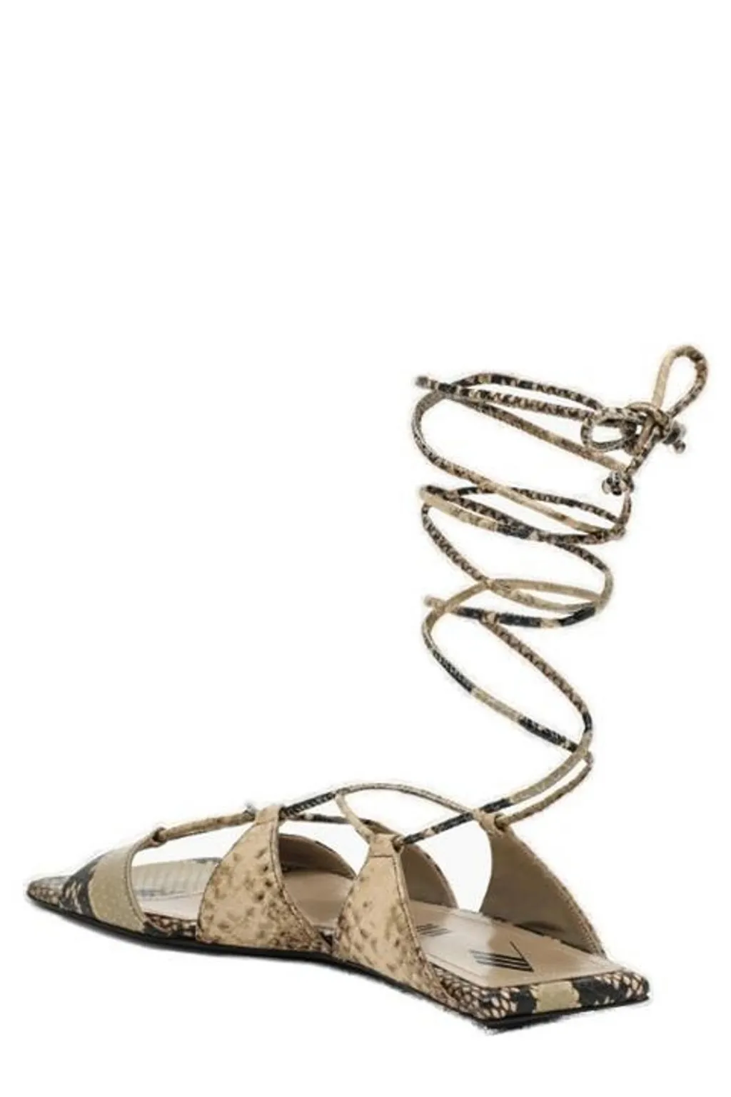 Lace-Up Flat Sandals