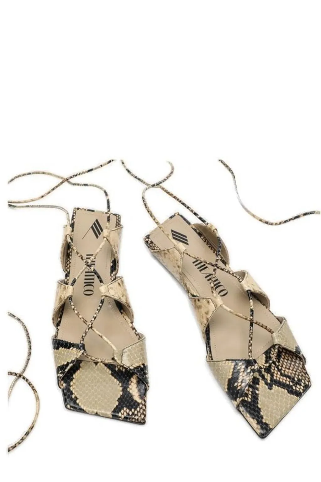 Lace-Up Flat Sandals