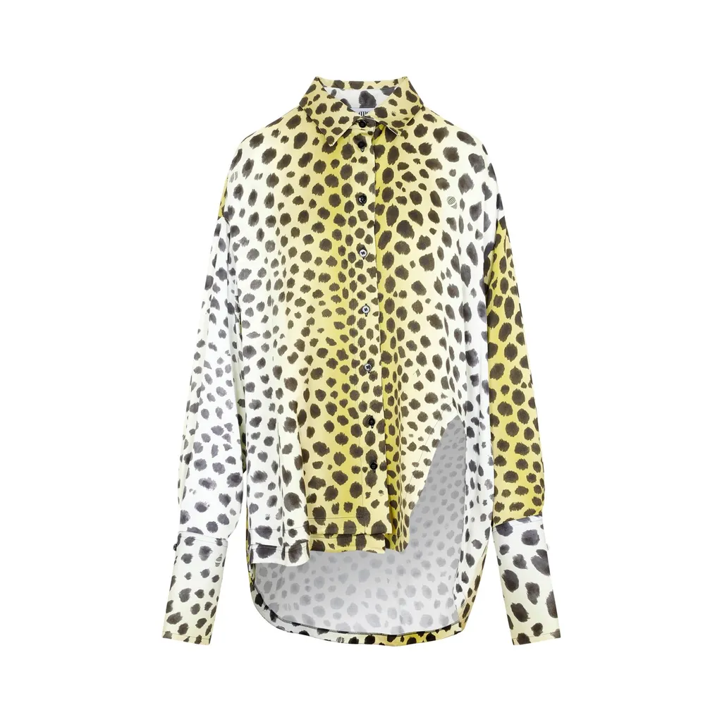 Leopard Print Silk Shirt
