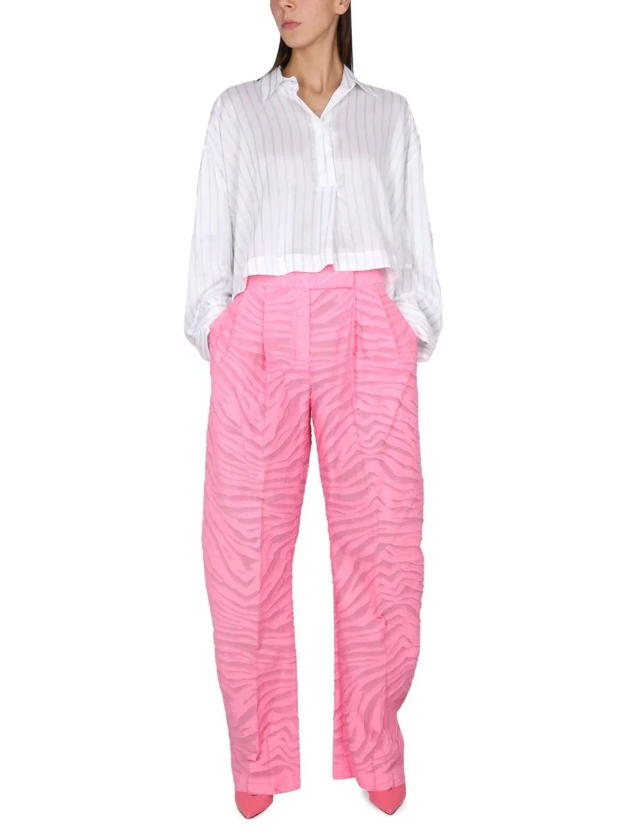 High-Waisted Pleated Trousers