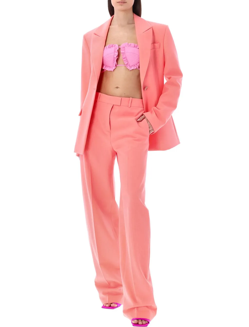 Wide-Leg Tailored Trousers
