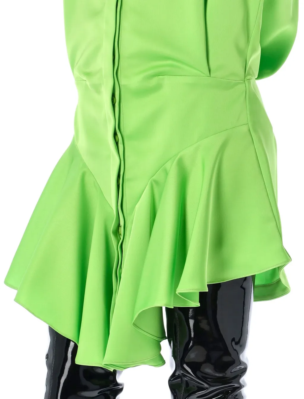 Shirt Dress With Ruffle Detail
