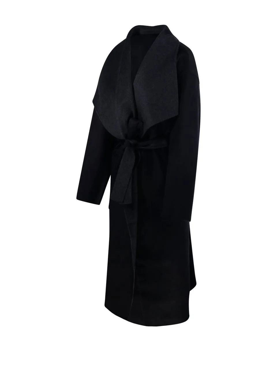 Wool Blend Shawl Collar Coat