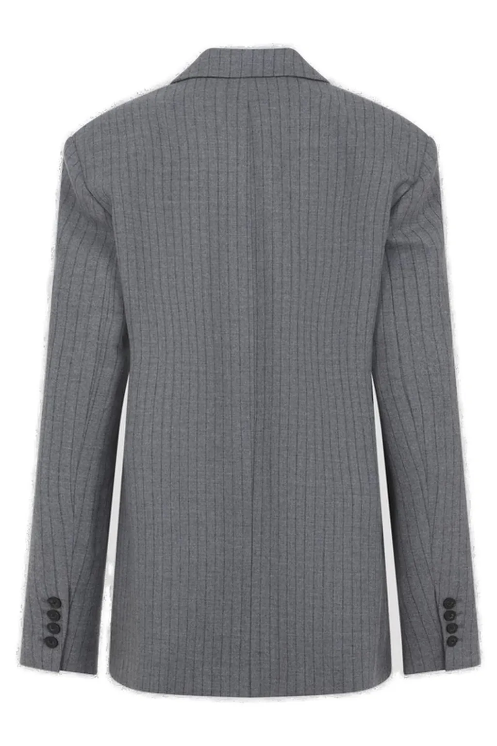 Double-Breasted Pinstripe Blazer