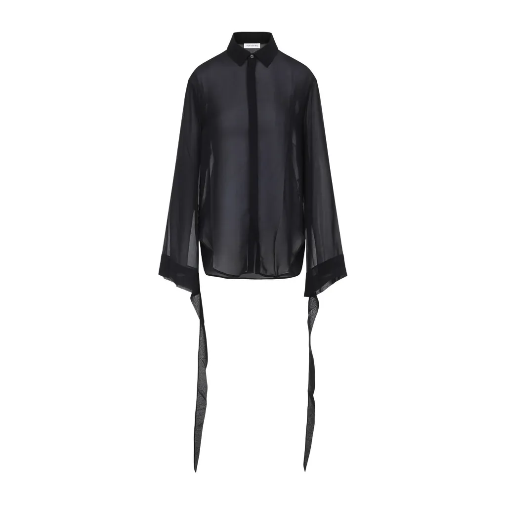 Sheer Shirt With Ties