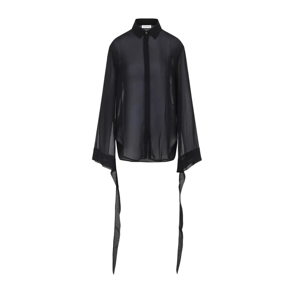 Sheer Shirt With Ties
