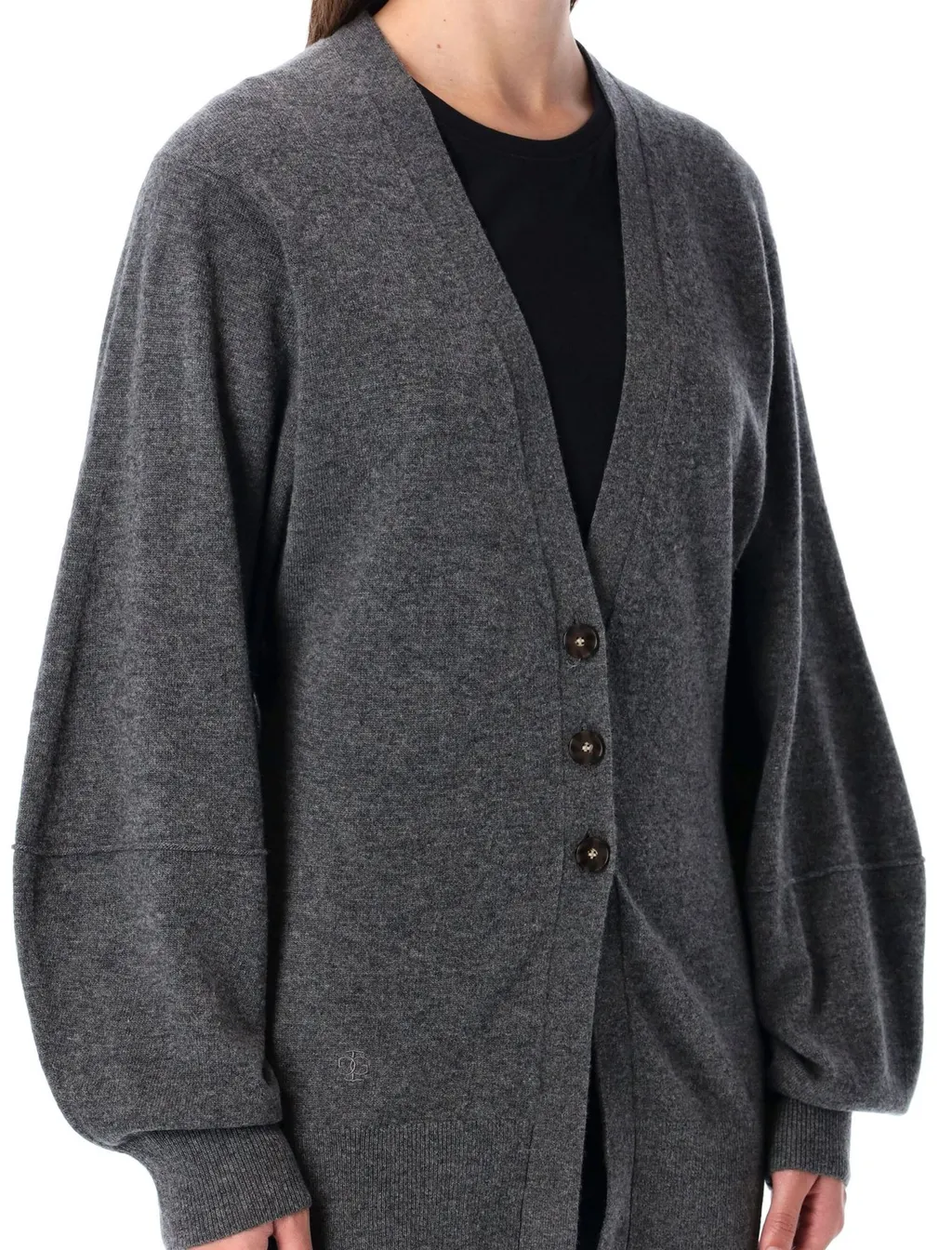 Cardigan With Balloon Sleeves