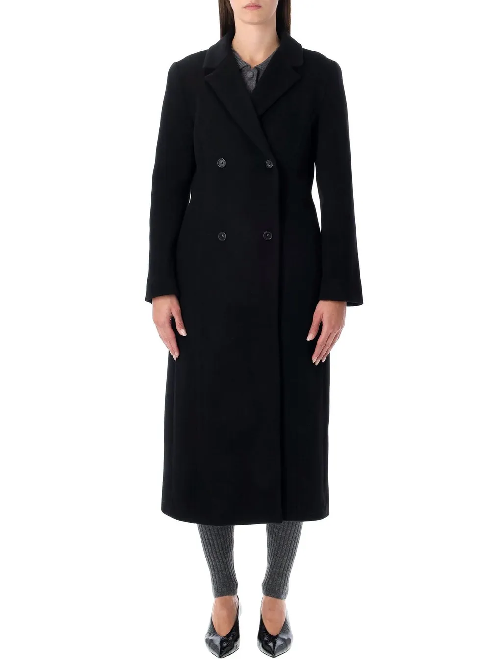 Double-Breasted Wool Coat
