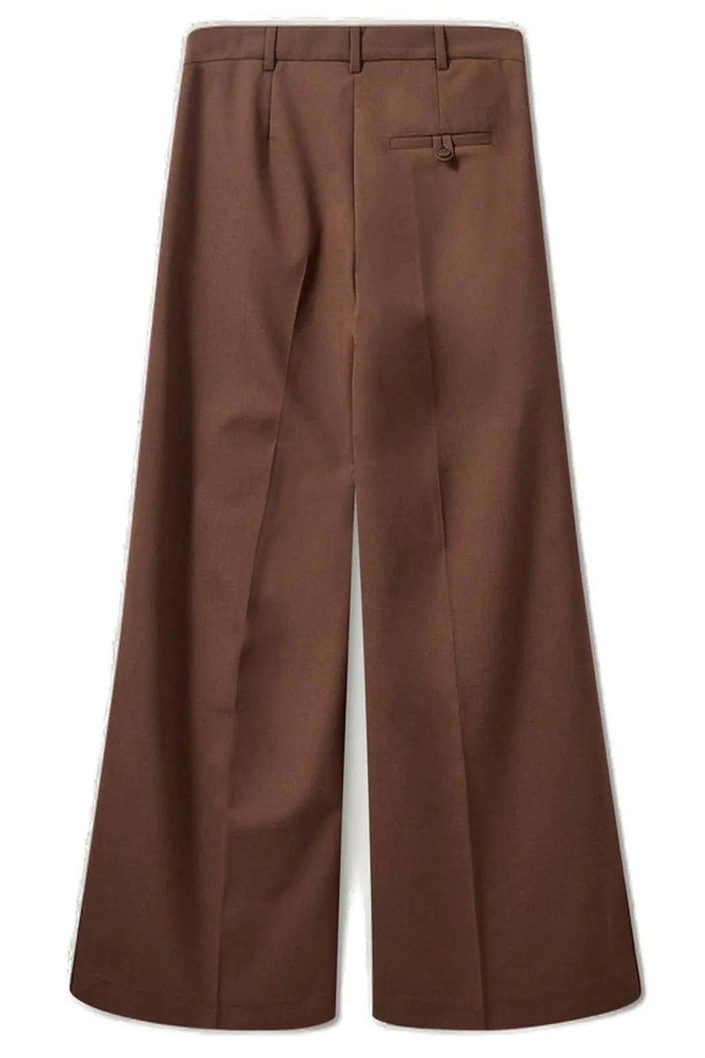 Wide-Leg Pleated Trousers