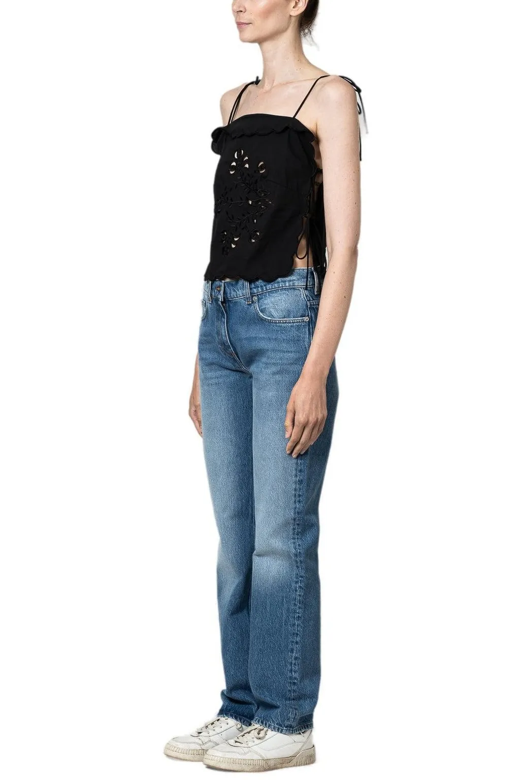 Scalloped Eyelet Top