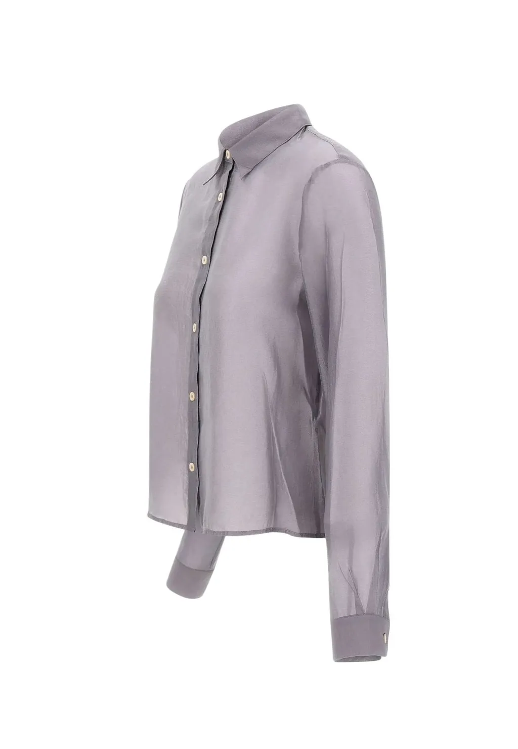 Sheer Button-Up Shirt