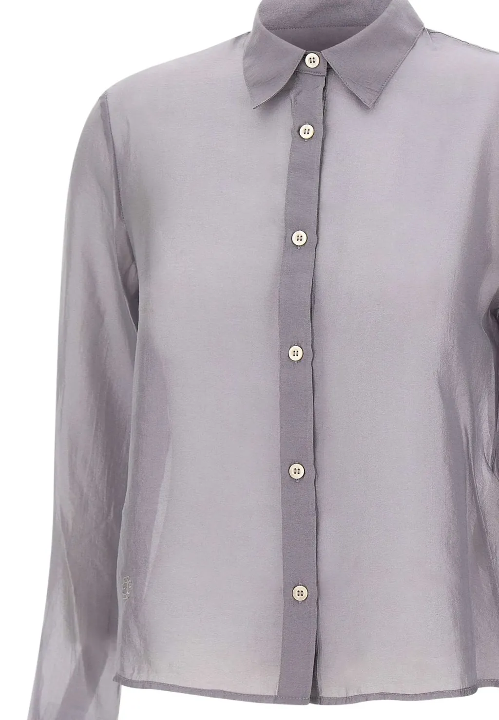 Sheer Button-Up Shirt