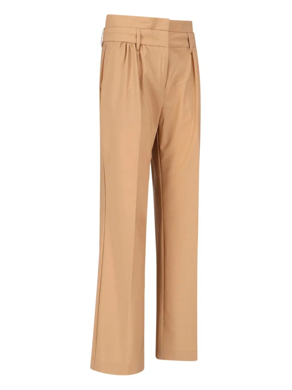 High-Waisted Pleated Trousers