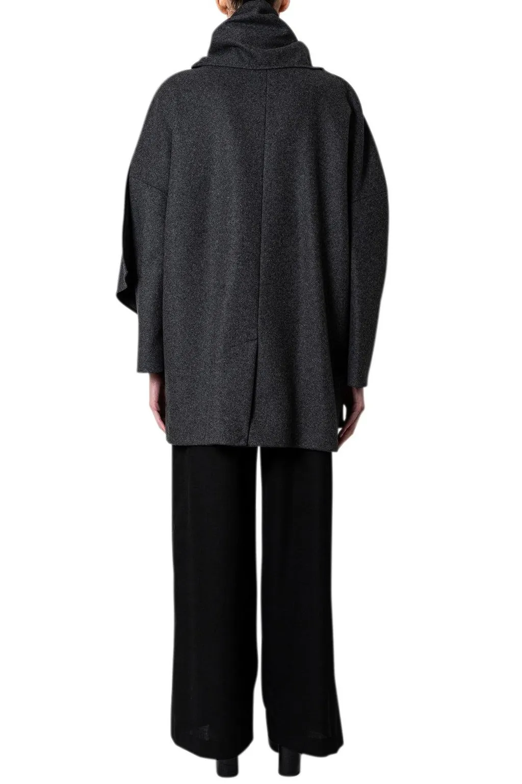 Asymmetric Wrap Coat
