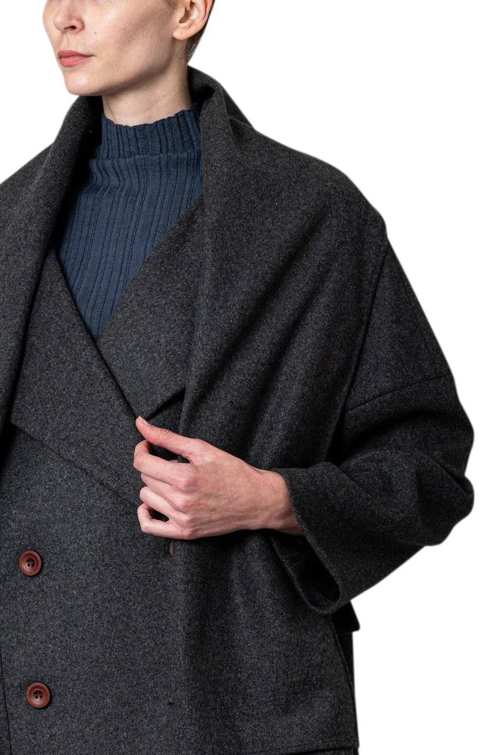 Asymmetric Wrap Coat