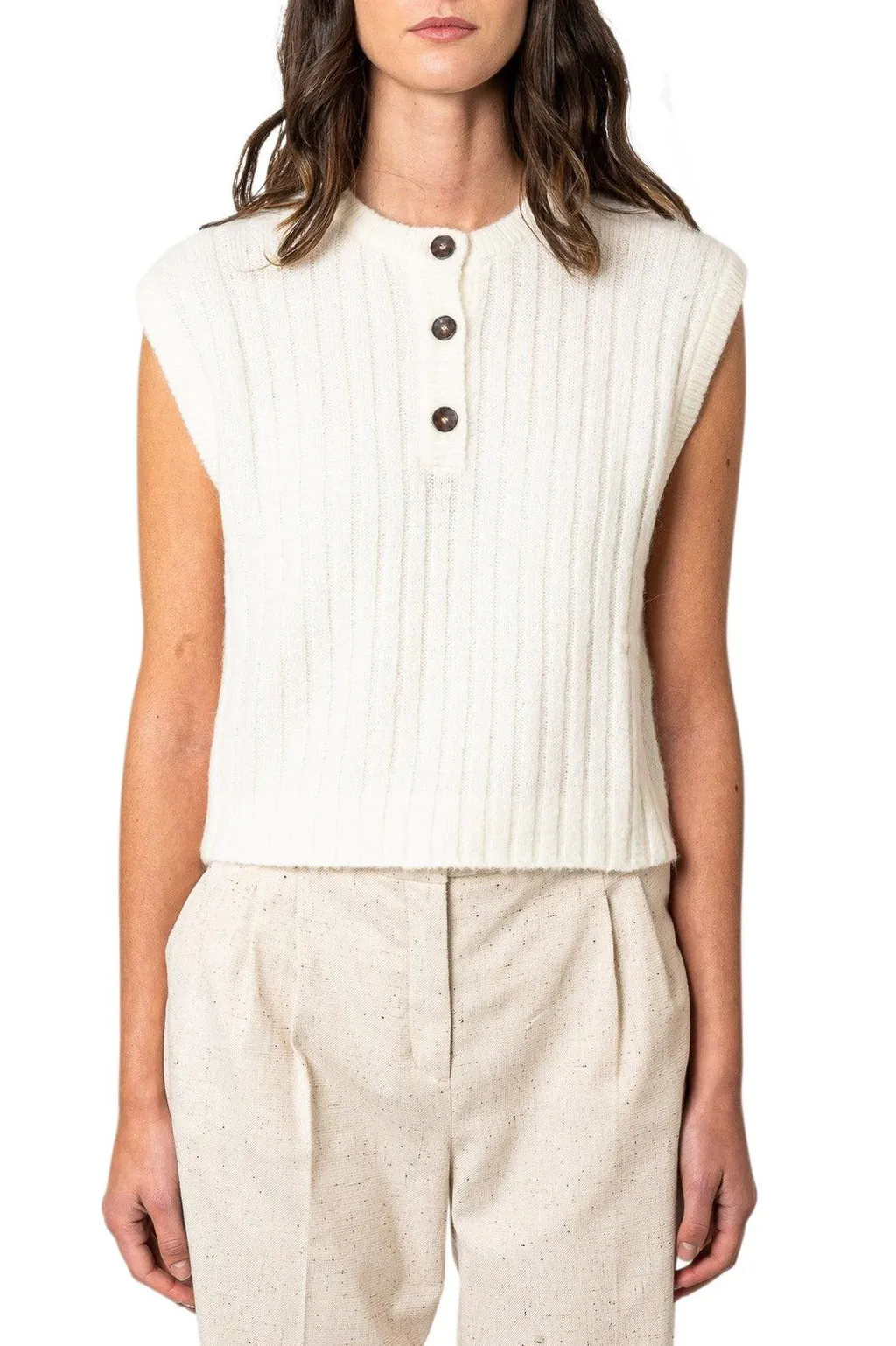 Ribbed Knit Vest