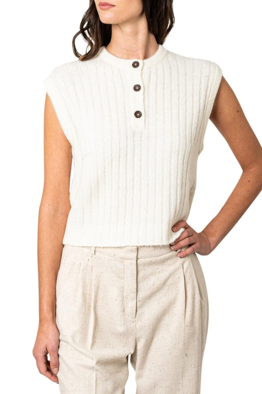 Ribbed Knit Vest