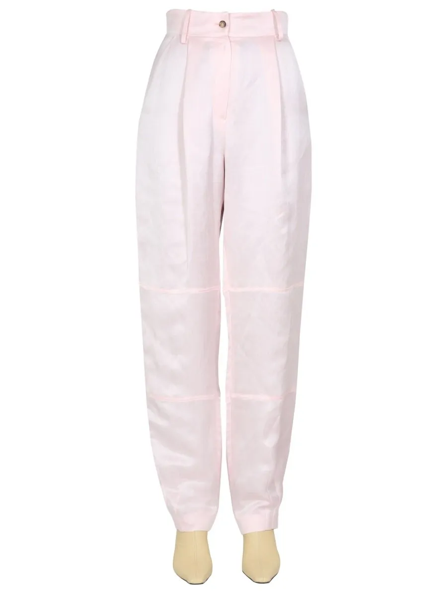 High-Waisted Satin Pants