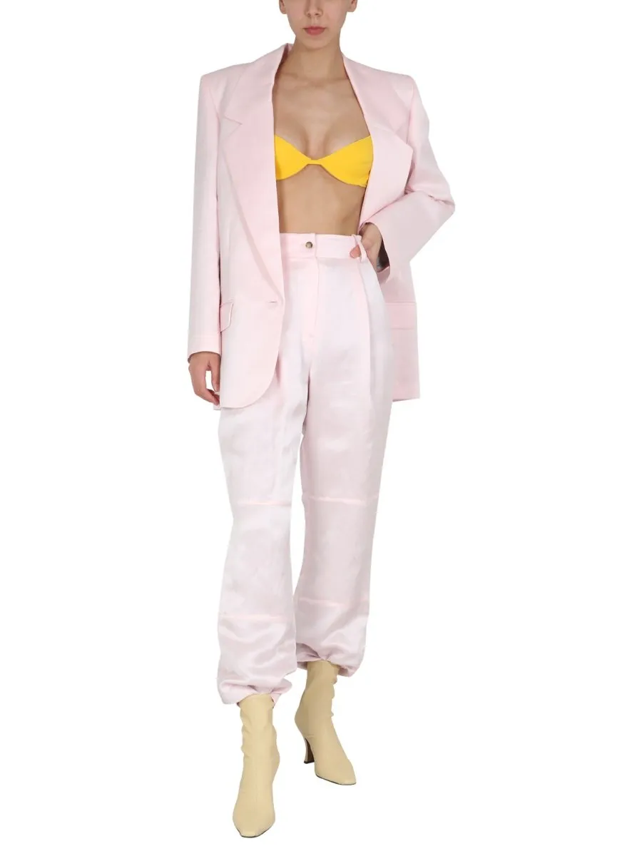 High-Waisted Satin Pants