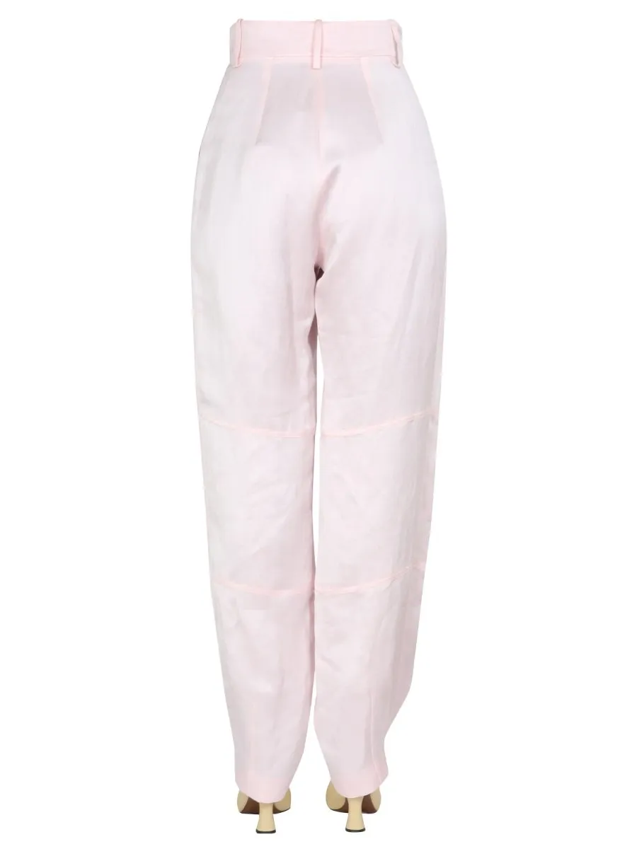 High-Waisted Satin Pants