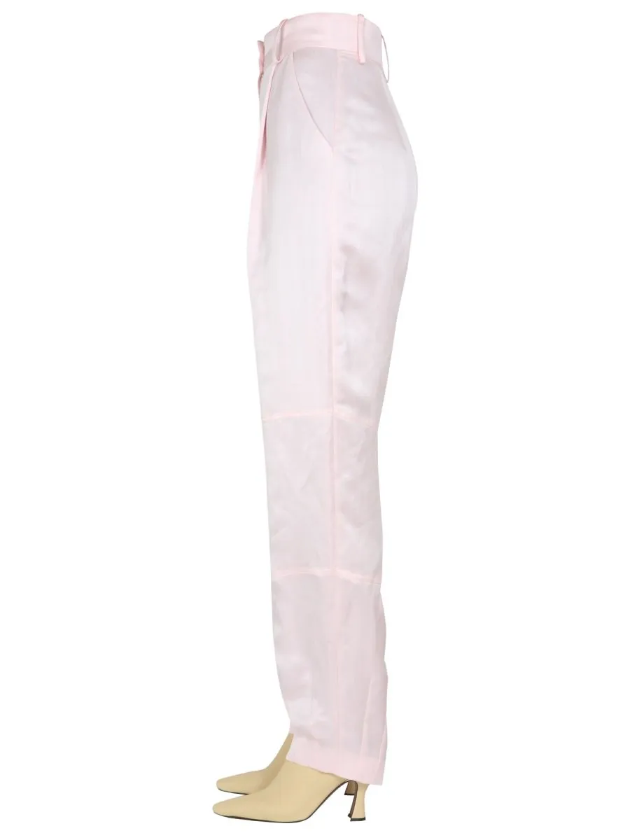 High-Waisted Satin Pants