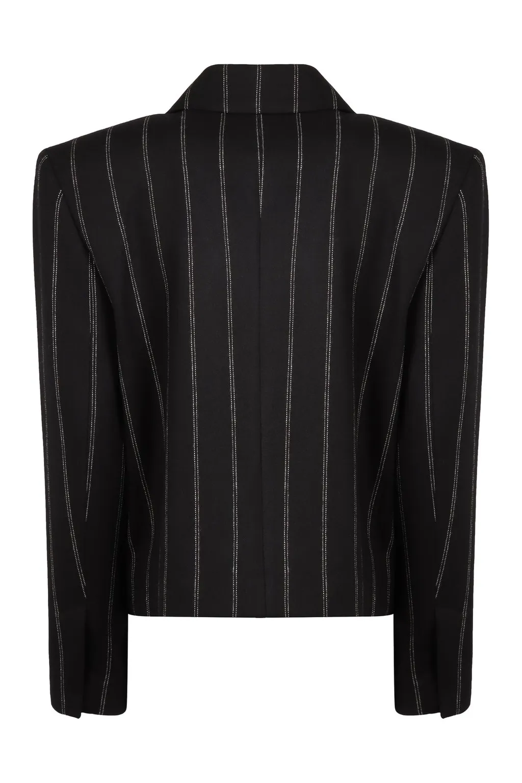 Double-Breasted Pinstripe Blazer