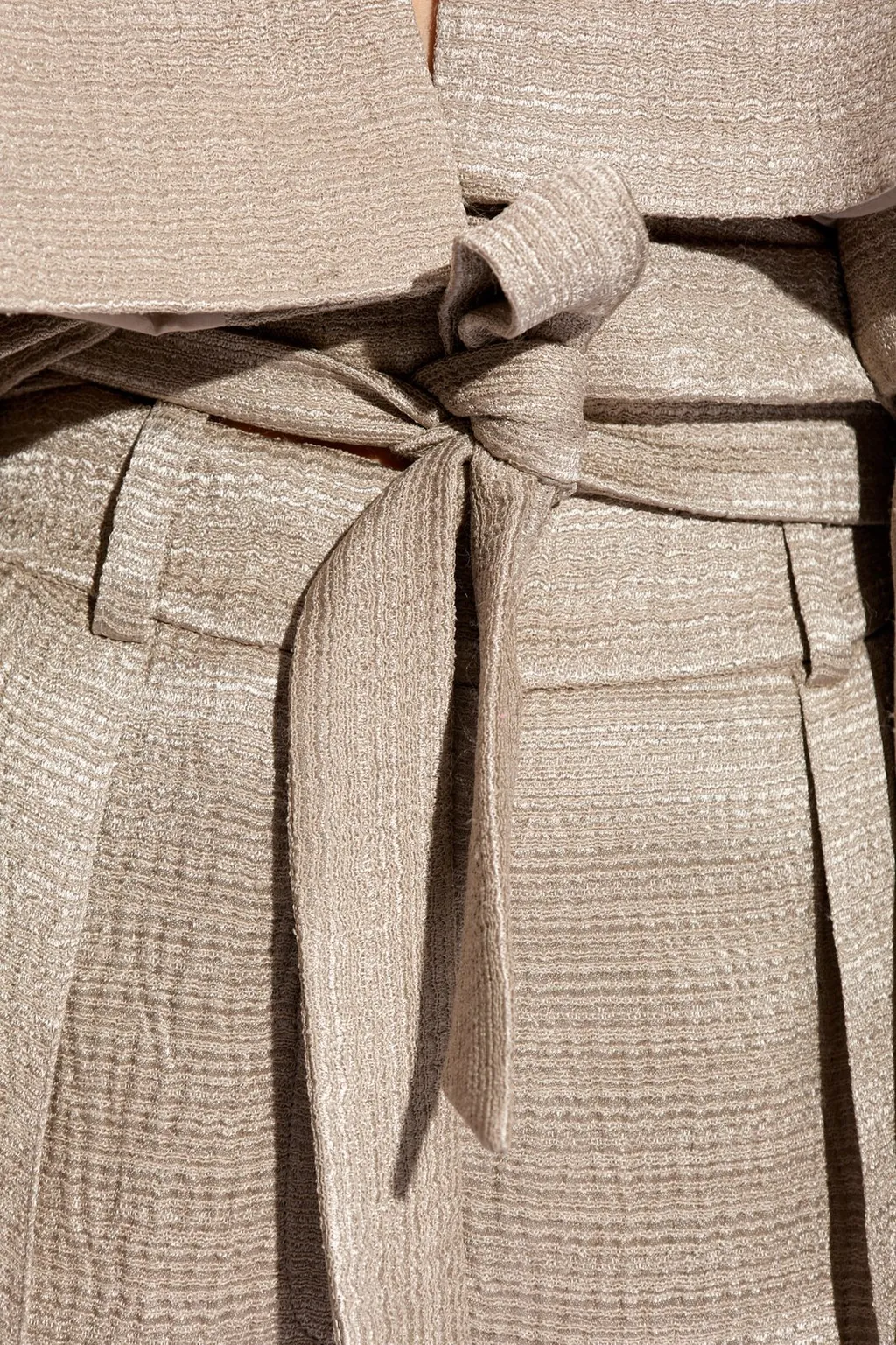Cropped Tie-Front Jacket