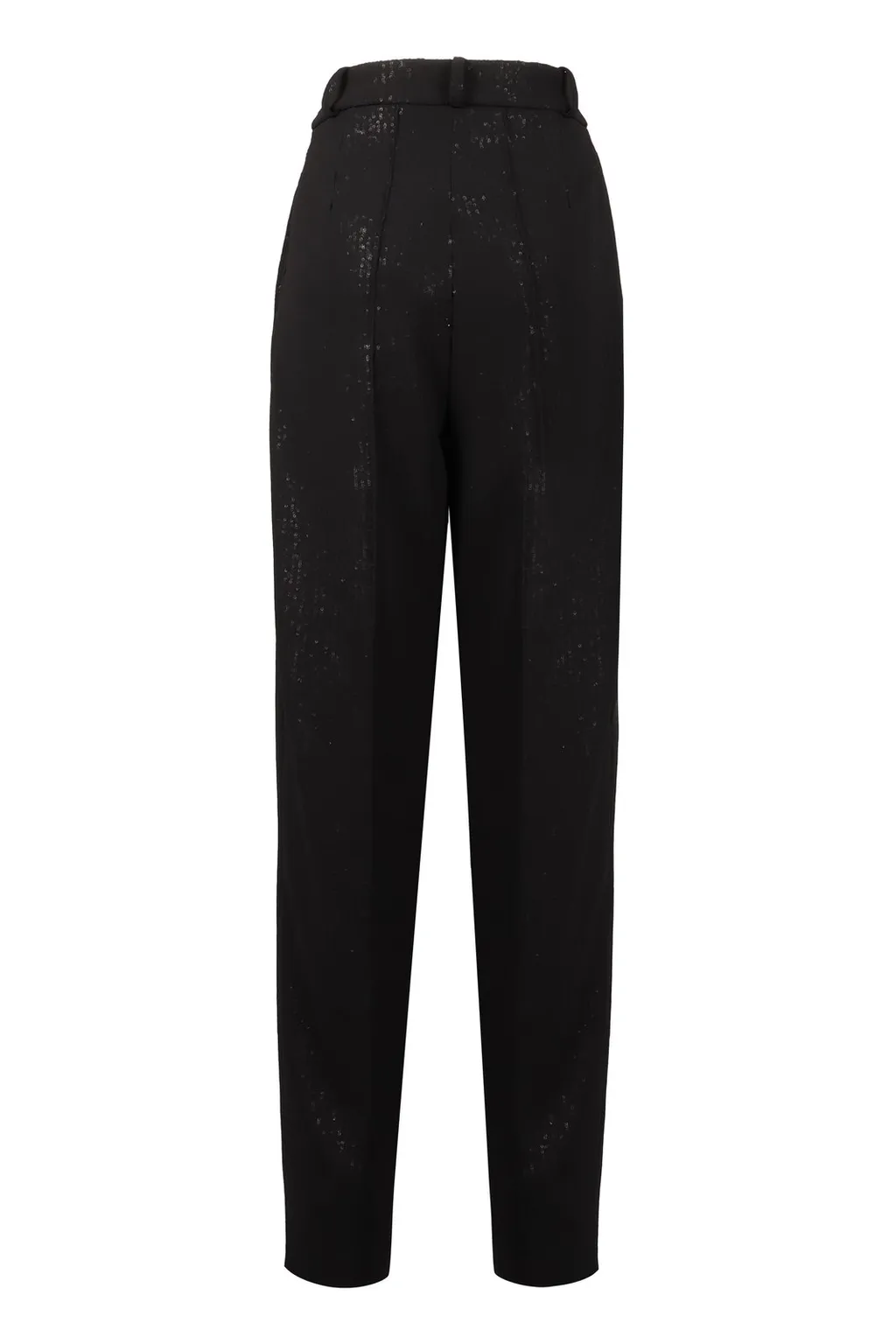 High-Waisted Sequined Trousers