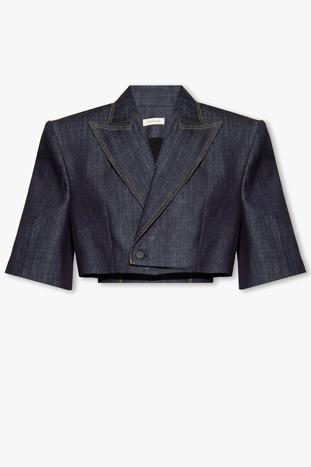 Cropped Denim Blazer