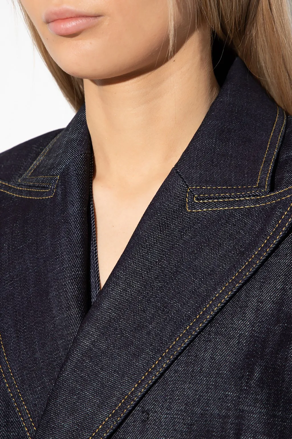 Cropped Denim Blazer