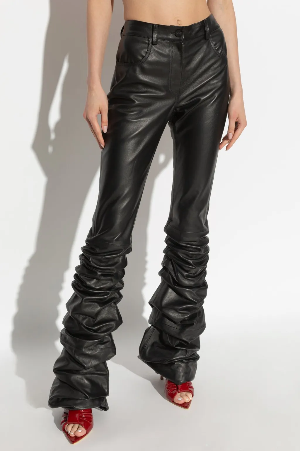 Ruched Flare Trousers