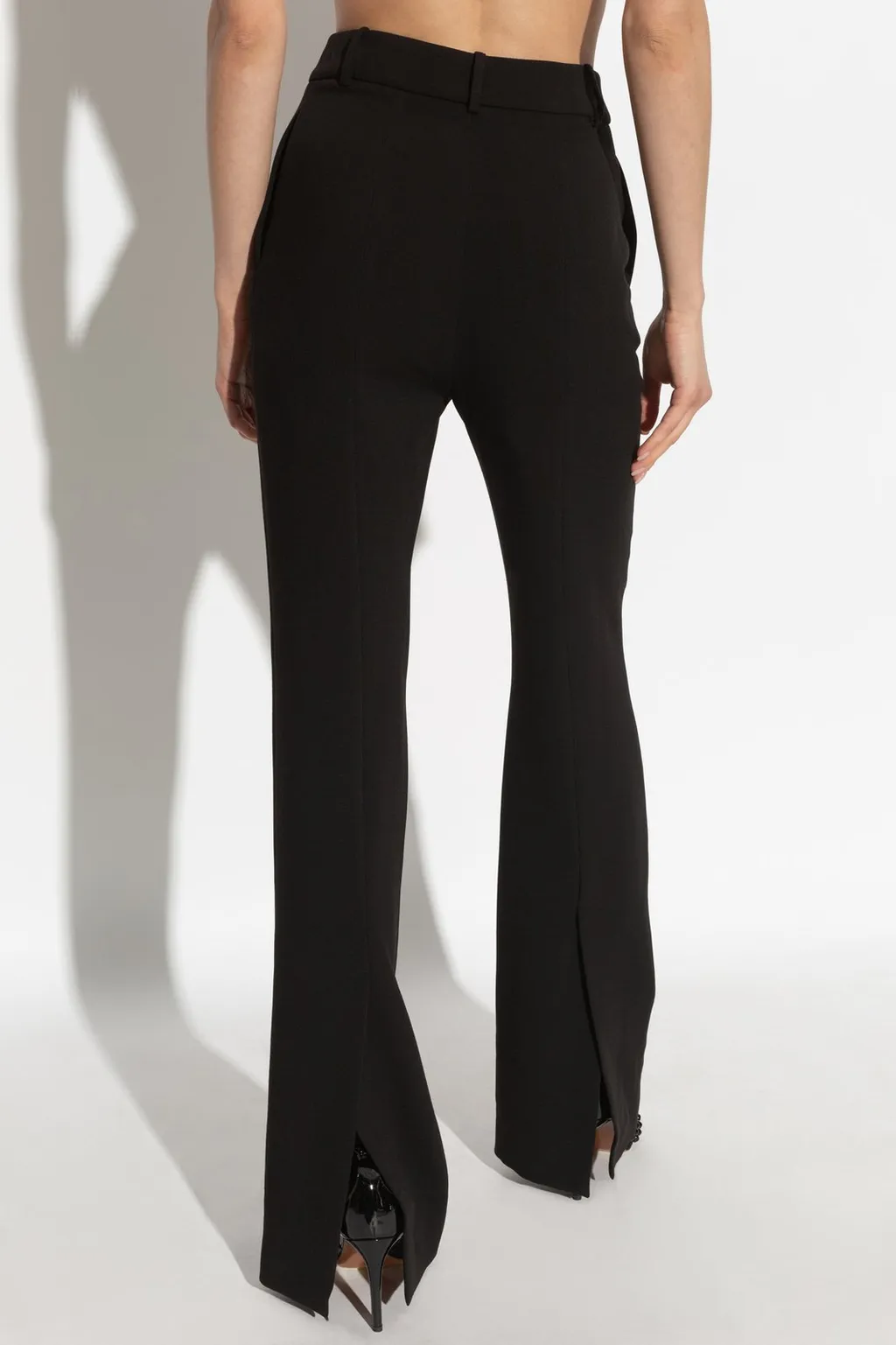 High-Waisted Flared Trousers