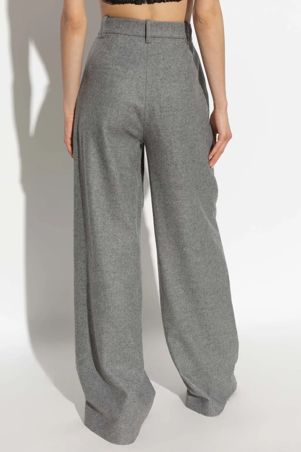 Wide-Leg Trousers With Contrast Trim