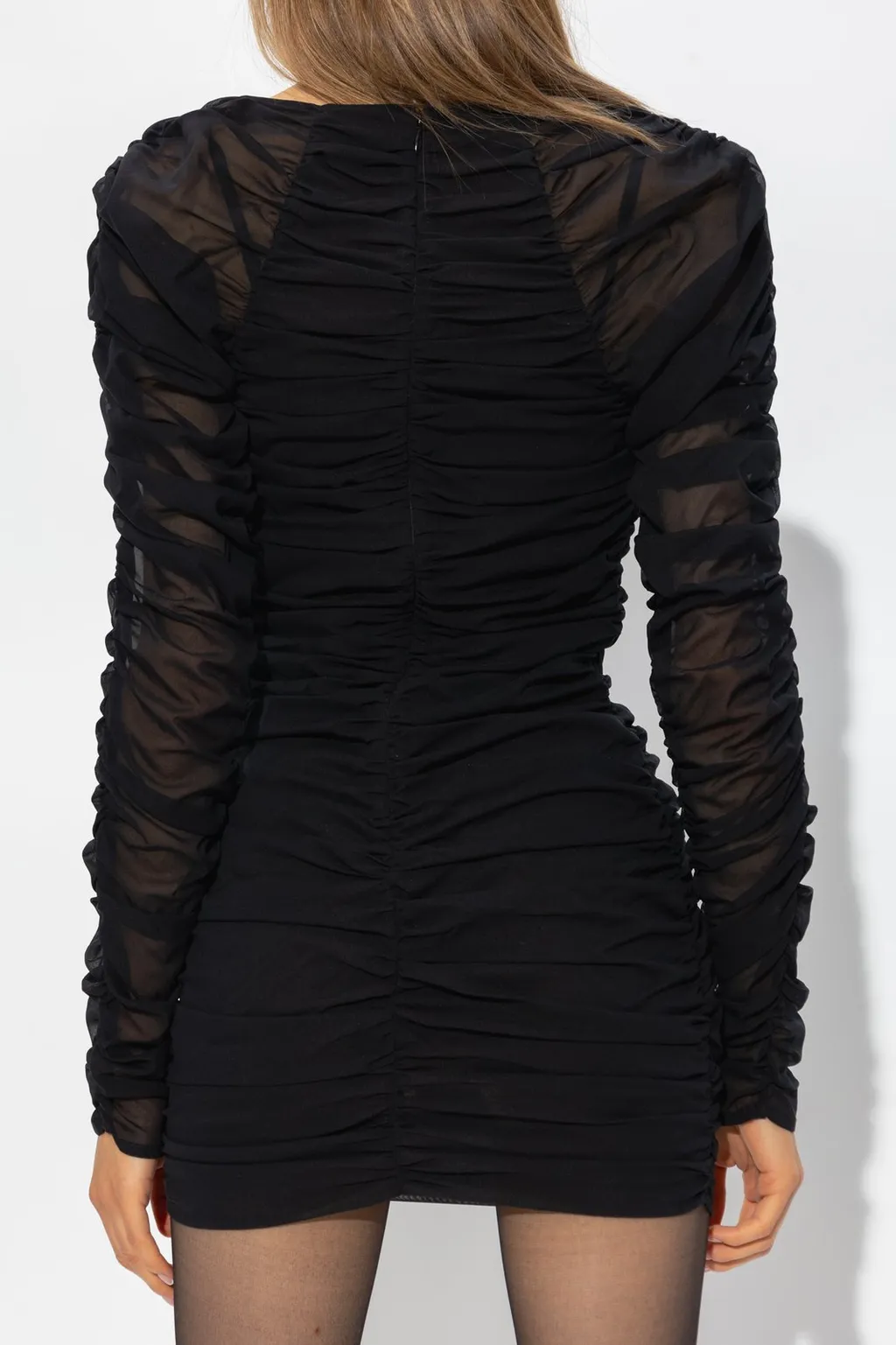 Ruched Mesh Dress