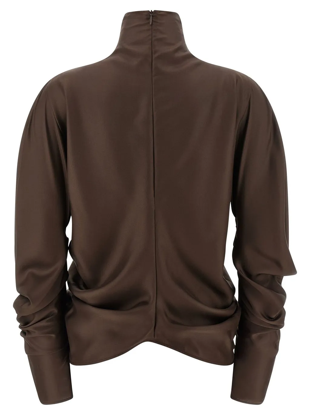 Ruched Turtleneck Top
