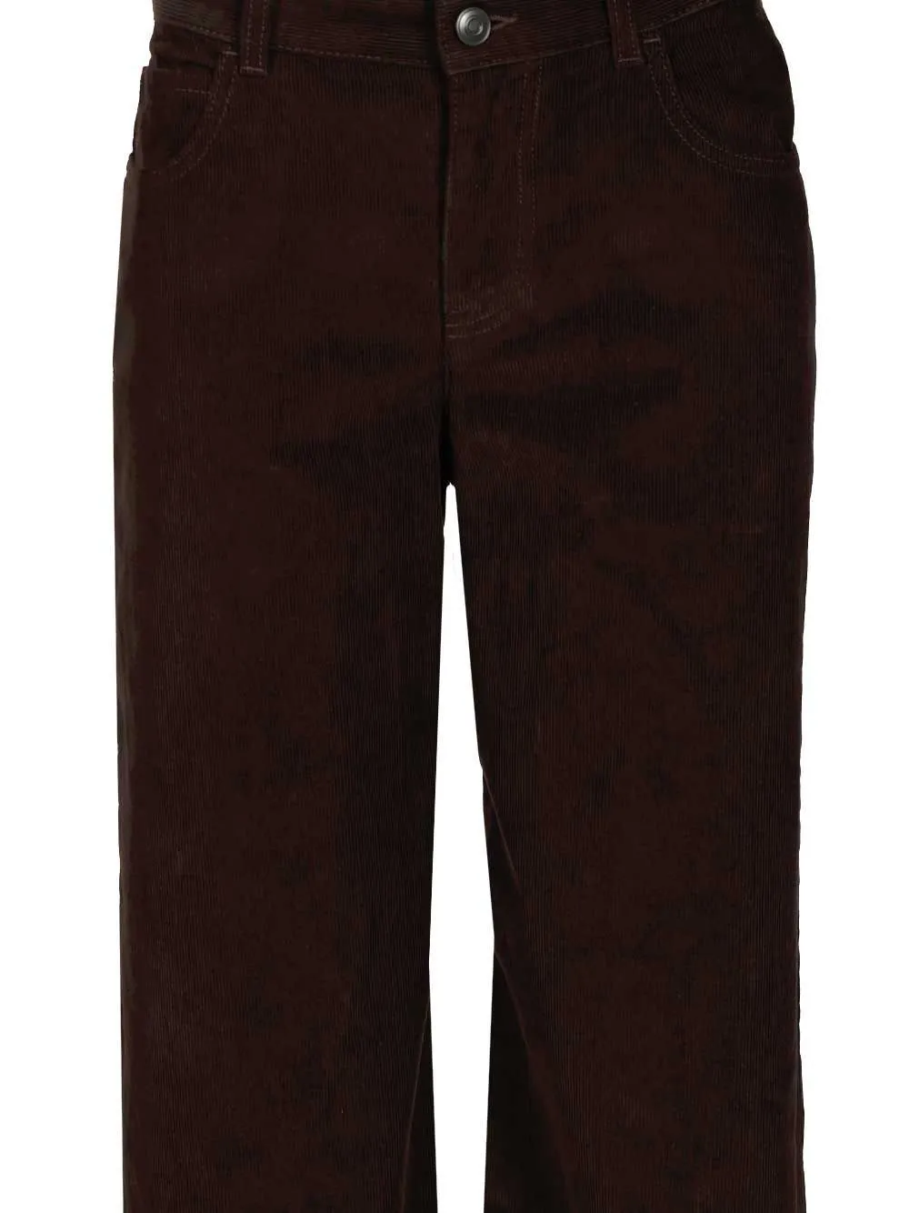 High-Waisted Wide-Leg Corduroy Pants