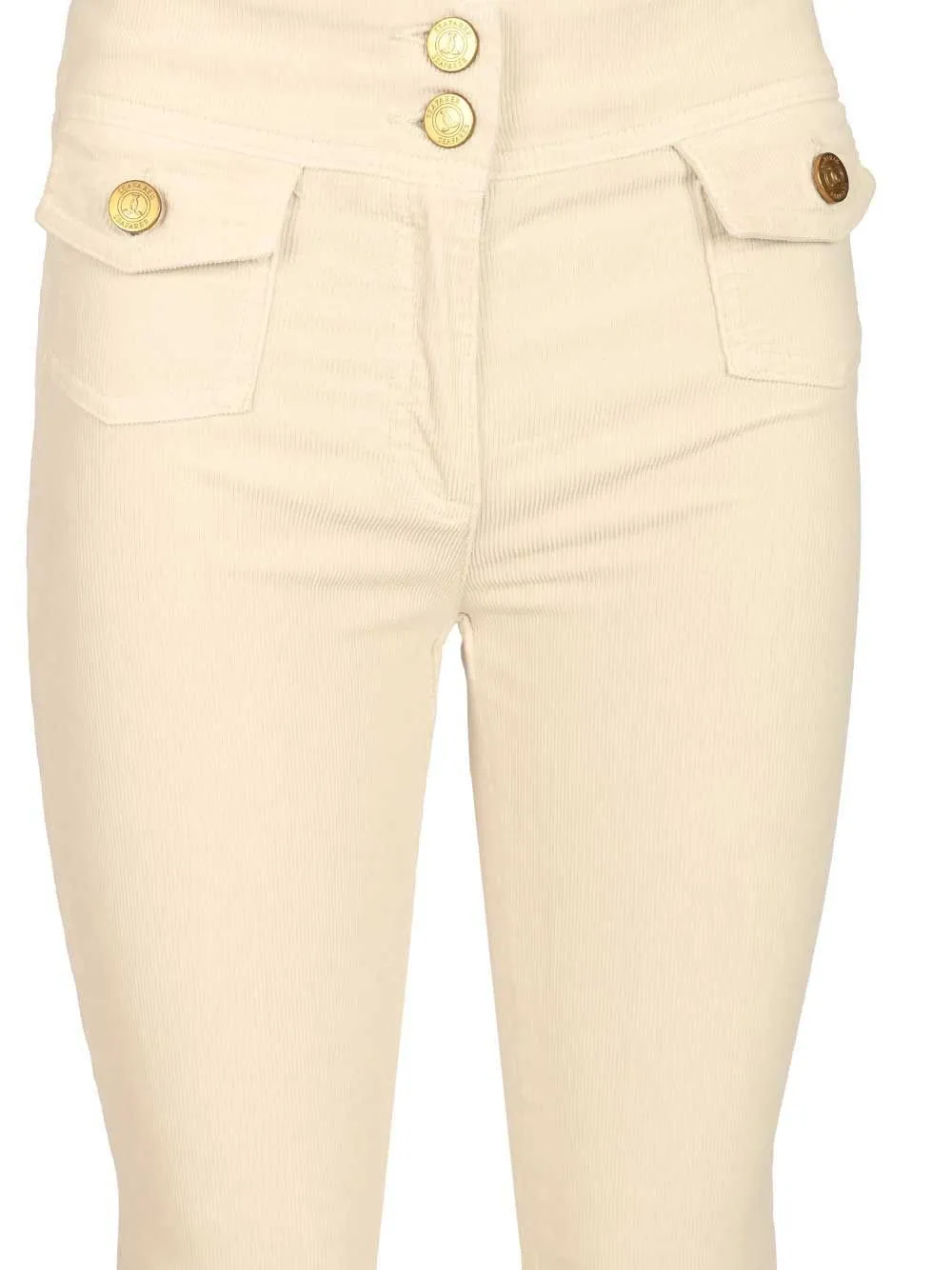 High-Waisted Flared Trousers
