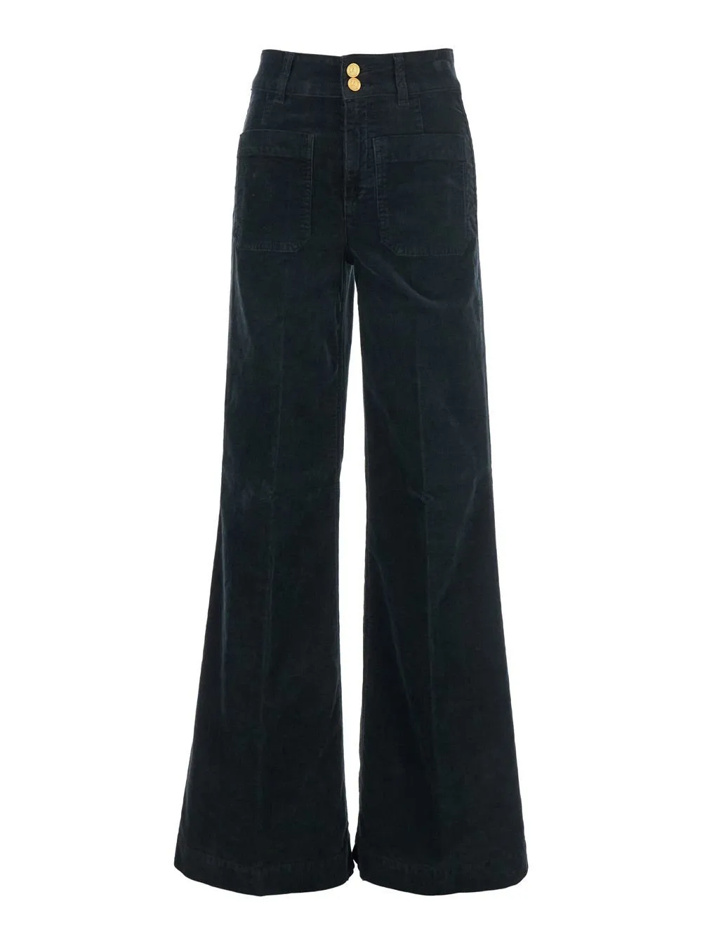 High-Waisted Wide-Leg Corduroy Pants
