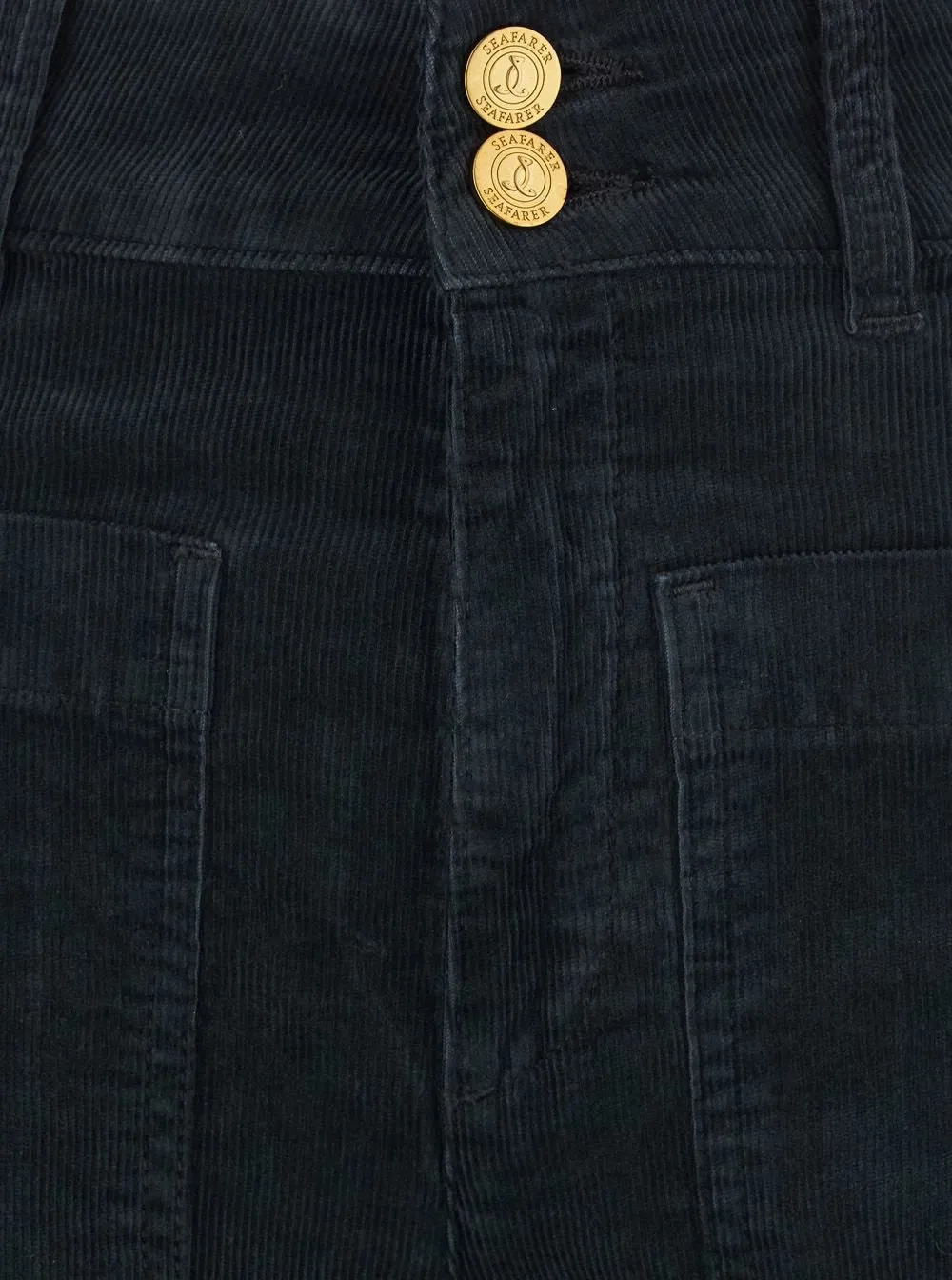 High-Waisted Wide-Leg Corduroy Pants