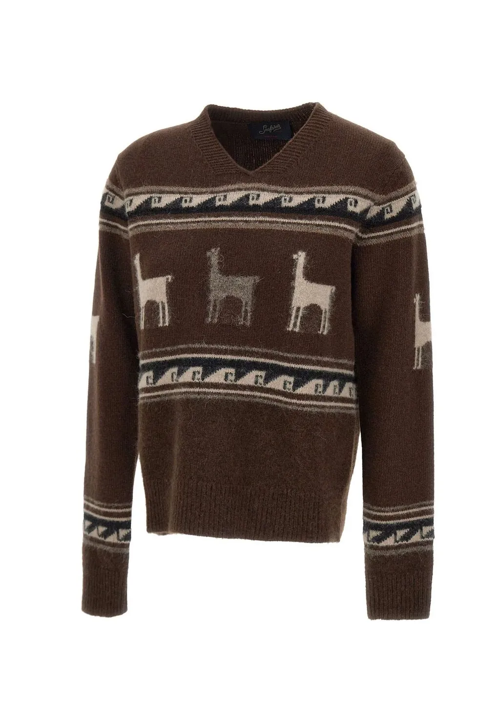 V-Neck Alpaca Sweater