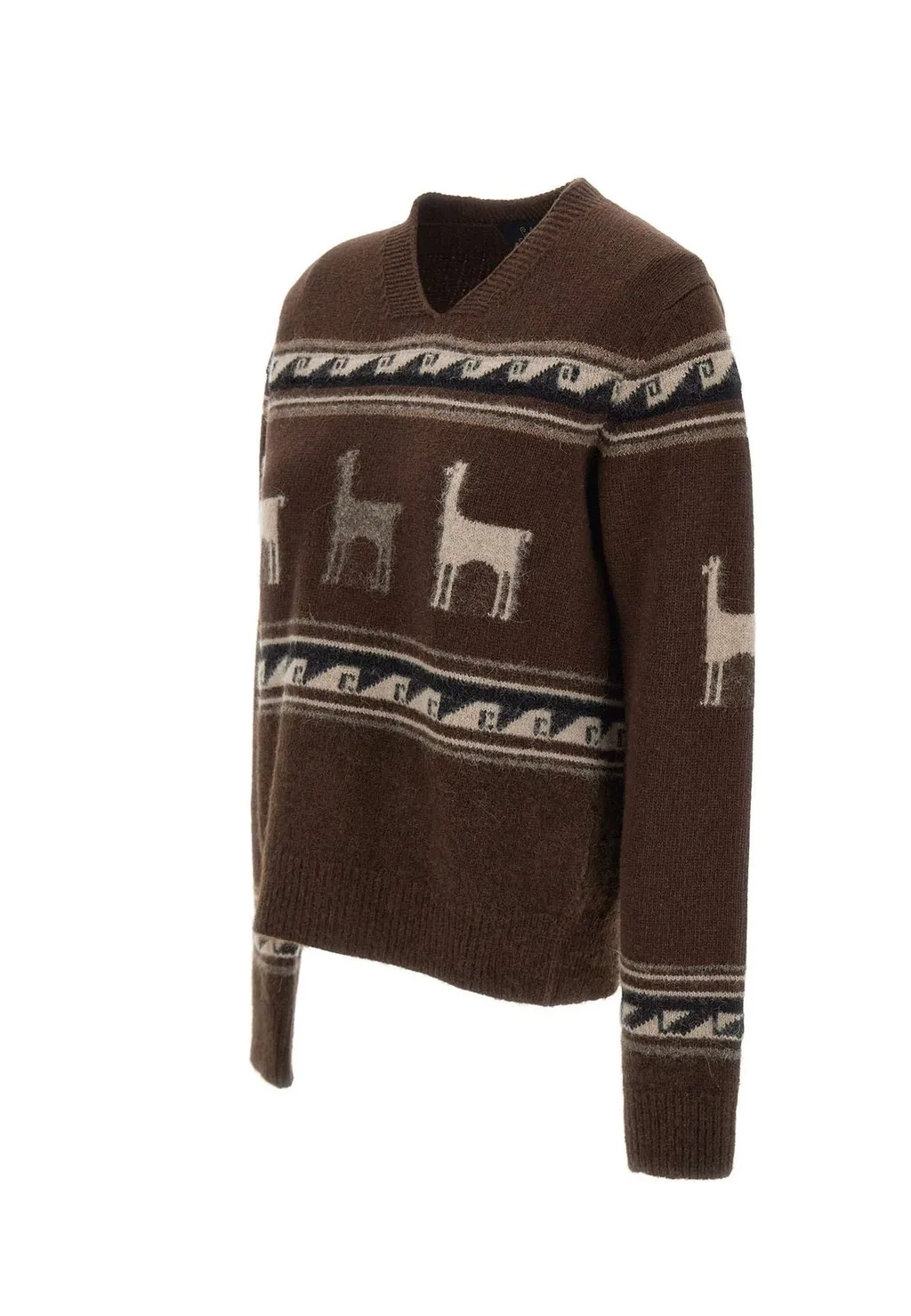 V-Neck Alpaca Sweater