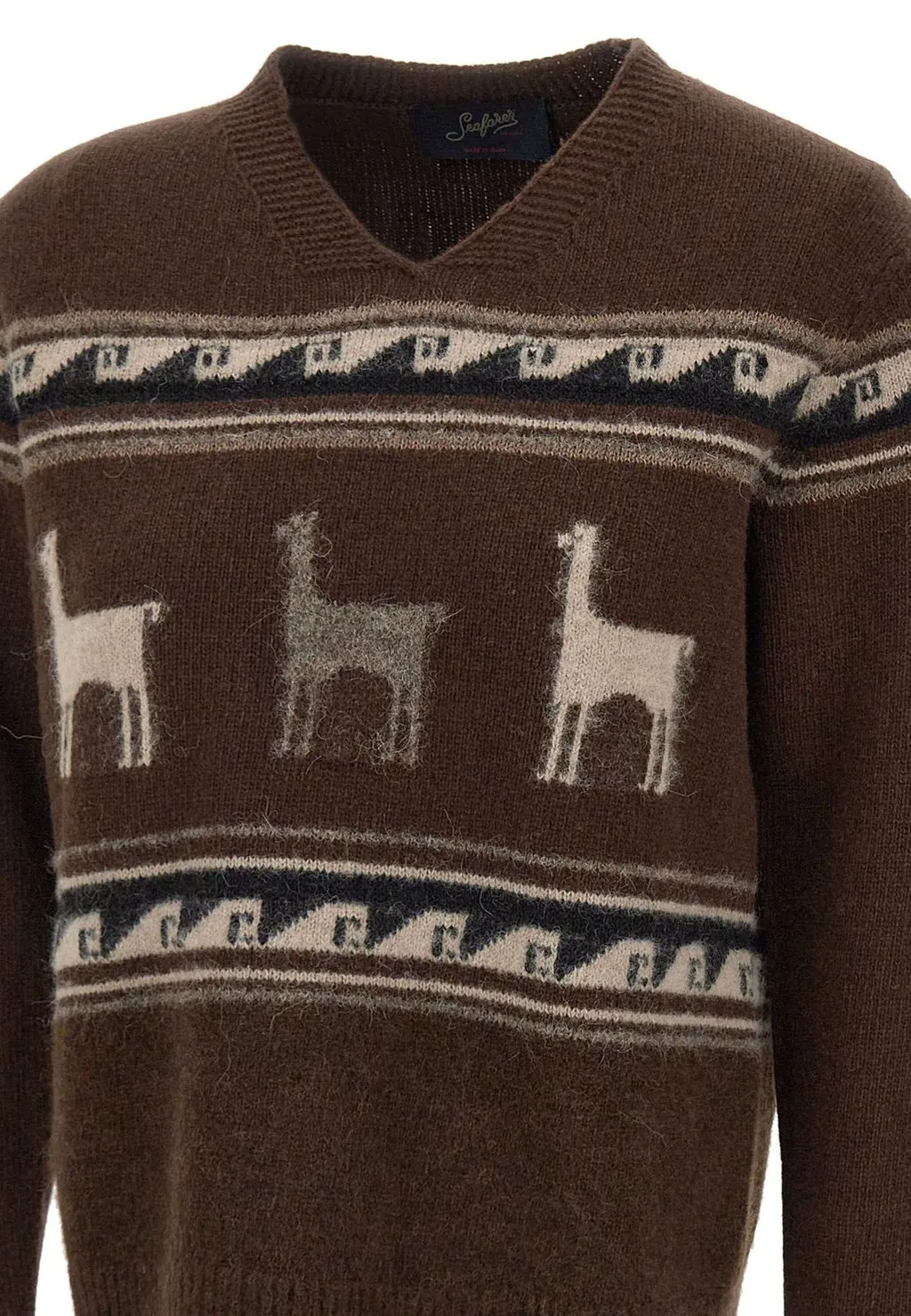 V-Neck Alpaca Sweater