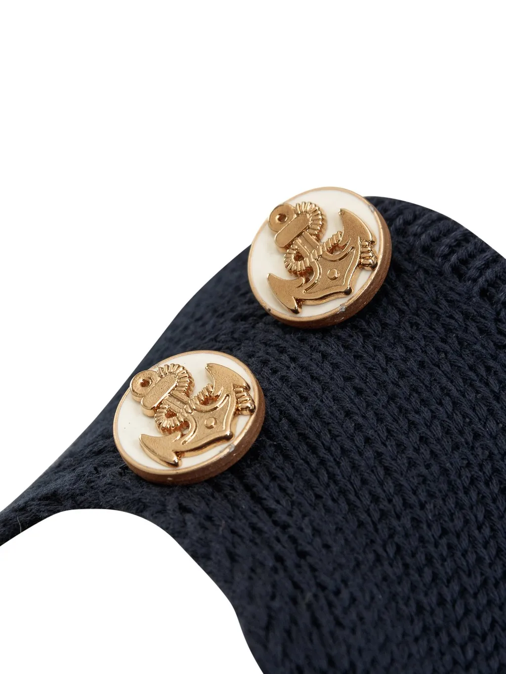 Sleeveless Knit Top With Gold-Tone Button Details